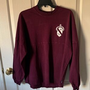 Burgundy Sweater with Embroidered Detail